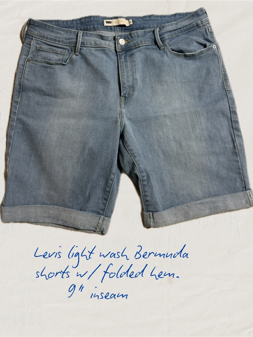 Levi's Women's Light Blue Denim Bermuda Shorts